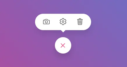 Captura de pantalla del proyecto Floating menu