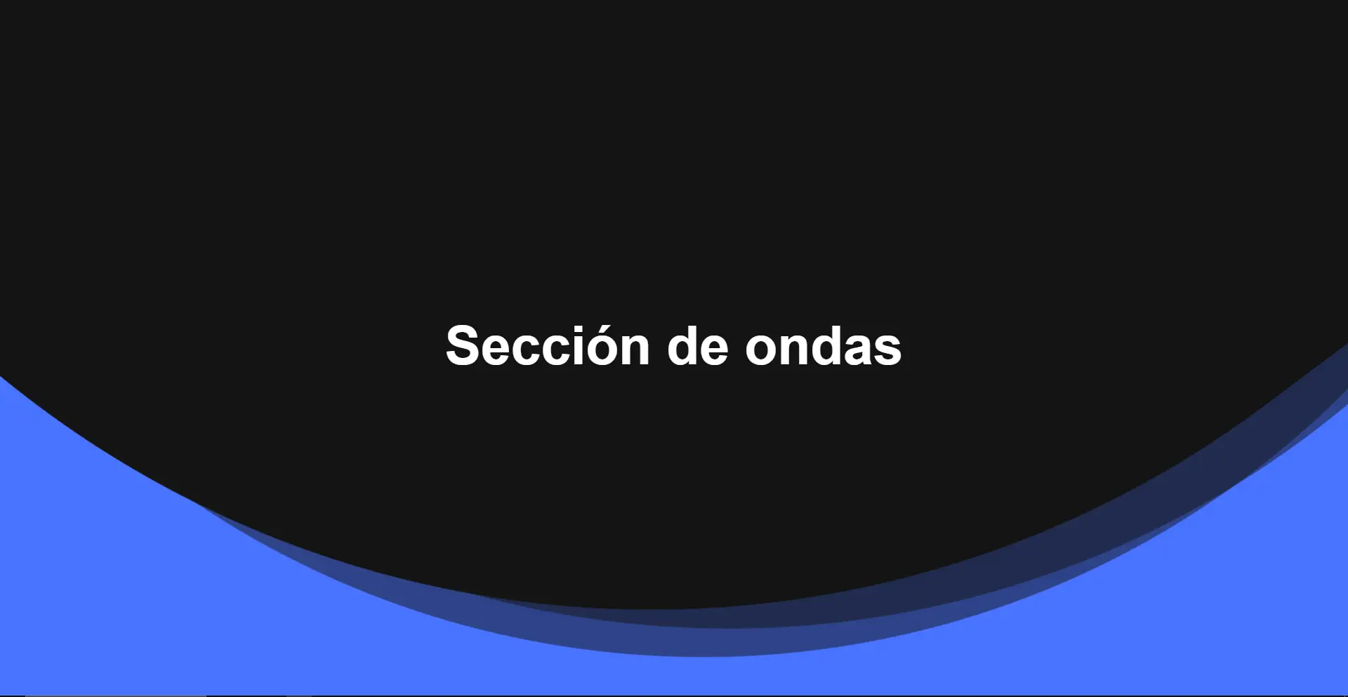 Captura de pantalla del proyecto Animated waves