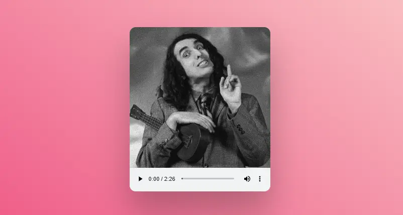 Captura de pantalla del proyecto Music card