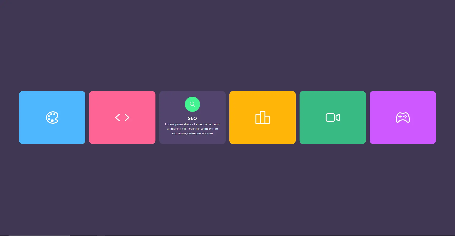 Captura de pantalla del proyecto Card