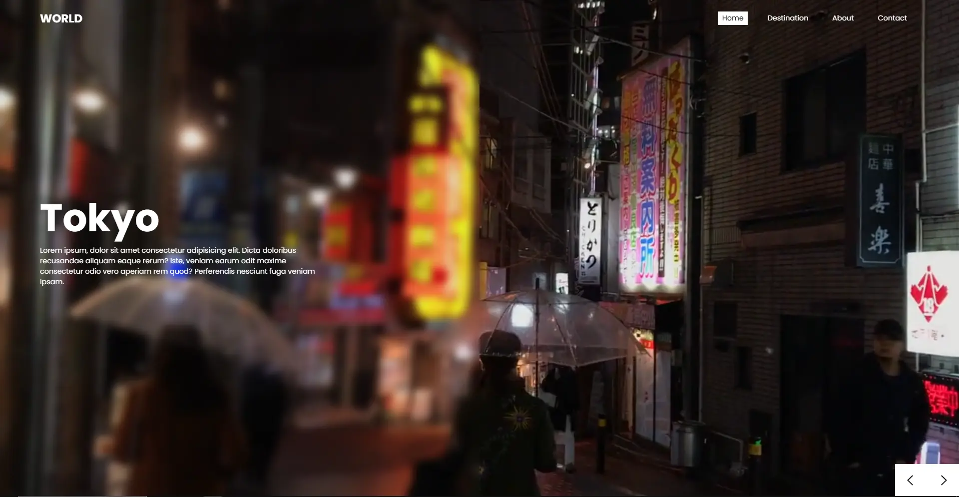 Captura de pantalla del proyecto Slider video