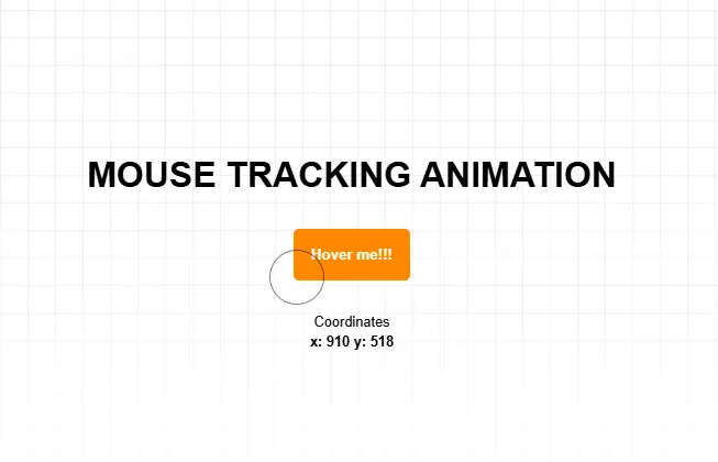 Captura de pantalla del proyecto Mouse tracking