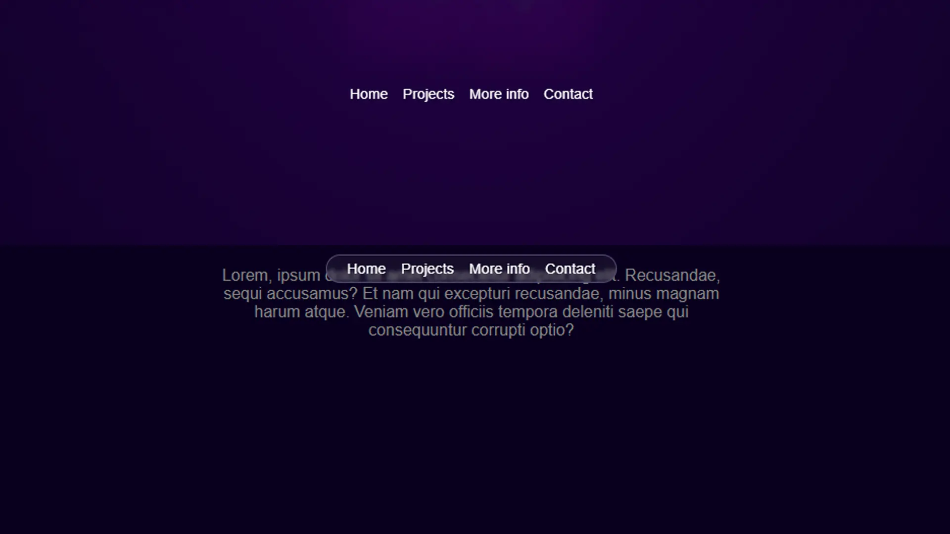 Captura de pantalla del proyecto Header scroll effect